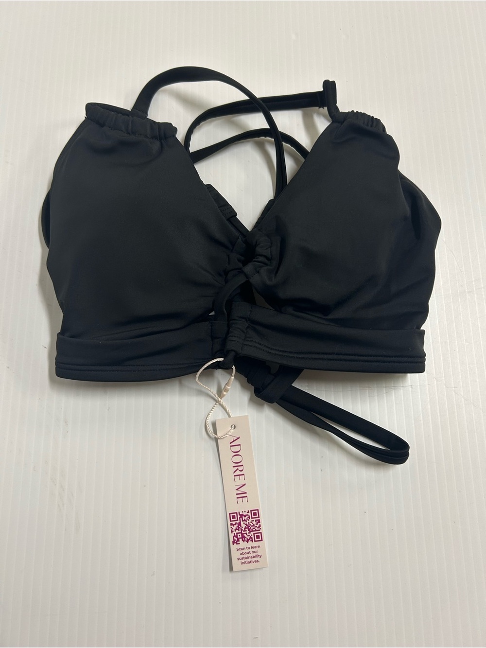 Adore Me Tatiana Womens Swim Bra Black Size Medium NWT